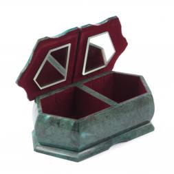 Шкатулка с двумя отделениями "Хозяйка медной горы / Осенний пейзаж" 20х10х7,5 см