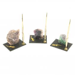 Подставка под ручку "Скала" с камнем флюорит