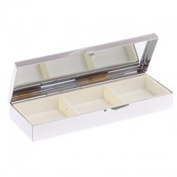 Таблетница на 3 отделения камень мусковит цвет серебро