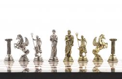 Шахматы "Римские лучники" 28х28 см из лемезита и мрамора