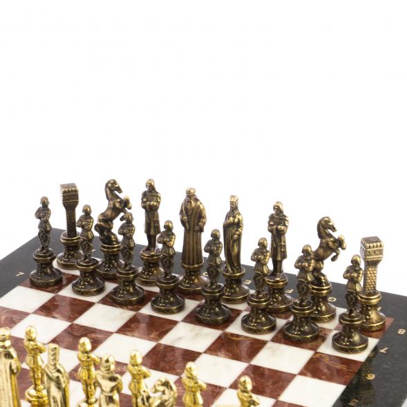 Шахматы &amp;quot;Ренессанс&amp;quot; доска 36х36 см мрамор, лемезит фигуры цвет бронза-золото 124883