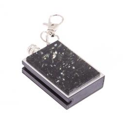 Брелок огниво "Вечная спичка" с накладкой из камня мусковит 2,8х1,3х5 см