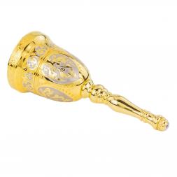 Колокольчик "Сувенирный" с фианитом в подарочной упаковке Златоуст