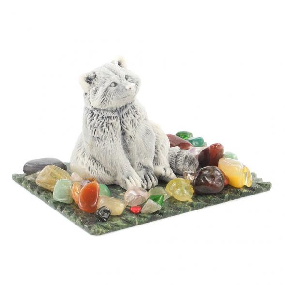 Сувенир &amp;quot;Енот сидит&amp;quot; из мрамолита 119842