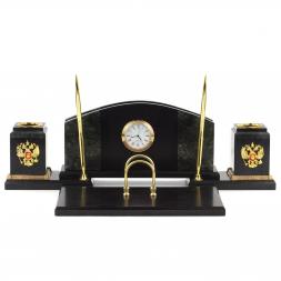 Настольный набор из змеевика "Гербовый"