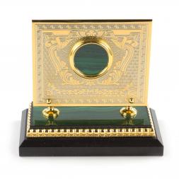 Настольная визитница из малахита