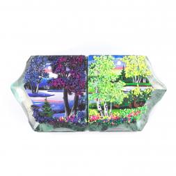 Шкатулка с двумя отделениями "Рассвет / Лето" 20х10х7,5 см