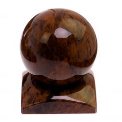 Настольный набор "Гренада" коричневый обсидиан