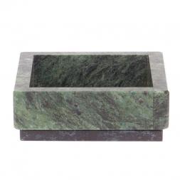 Подставка под скрепки камень темно-зеленый змеевик
