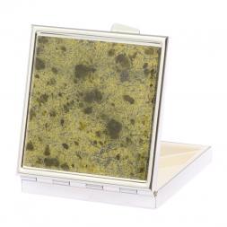 Таблетница на 4 отделения из змеевика цвет серебро