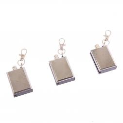 Брелок огниво "Вечная спичка" с накладкой из камня пирит 2,8х1,3х5 см