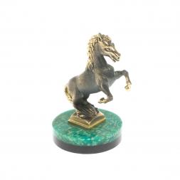 Статуэтка &amp;quot;Конь на дыбах&amp;quot; на подставке из амазонита 5х4,5х7,5 см