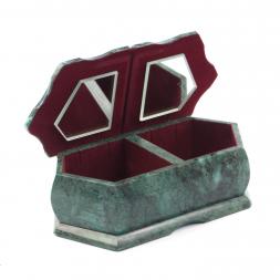 Шкатулка с двумя отделениями "Хозяйка медной горы / Березки" 20х10х7,5 см