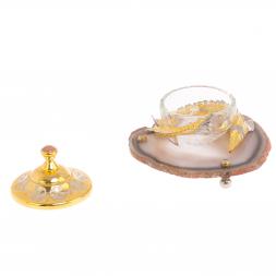 Икорница "Осетр" на агате Златоуст