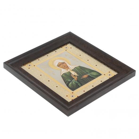 Икона &amp;quot;Матрона Московская&amp;quot; багет 22,5х23,5х2 см Златоуст 128012