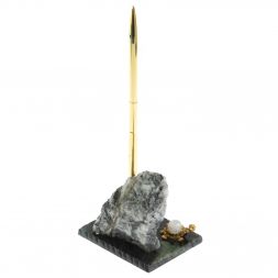 Подставка под ручку "Скала" магнезит змеевик