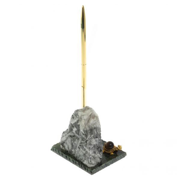 Подставка под ручку &amp;quot;Скала&amp;quot; магнезит змеевик 128859