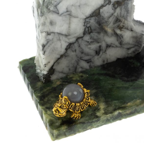 Подставка под ручку &amp;quot;Скала&amp;quot; магнезит змеевик 128859