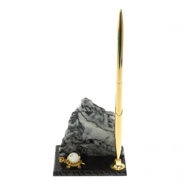 Подставка под ручку &amp;quot;Скала&amp;quot; магнезит змеевик 128859