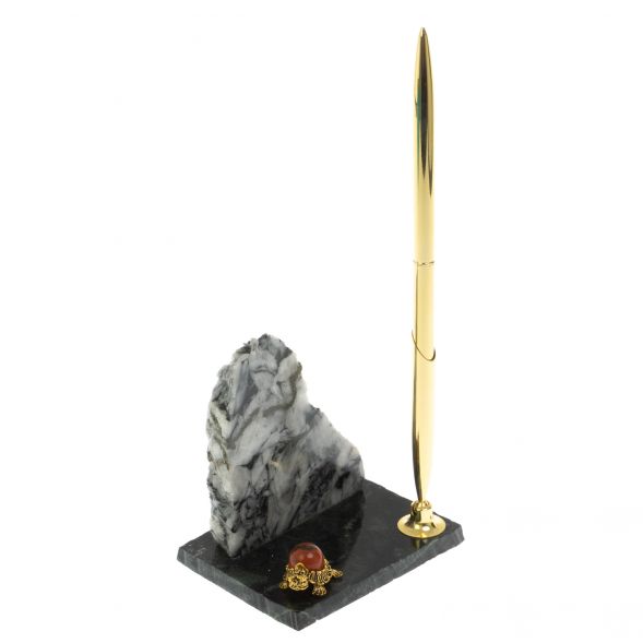 Подставка под ручку &amp;quot;Скала&amp;quot; магнезит змеевик 128859