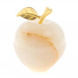Сувенир "Яблоко" из белого оникса 7х9 см (3)