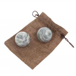 Шары для массажа из серого мрамора 4,5 см 2 шт