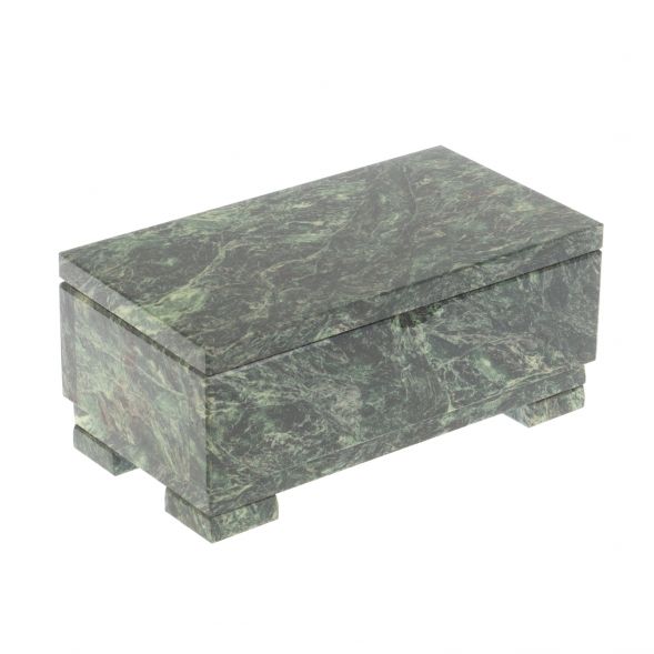 Шкатулка &amp;quot;Купюра&amp;quot; из темно-зеленого змеевика без зеркала 127148