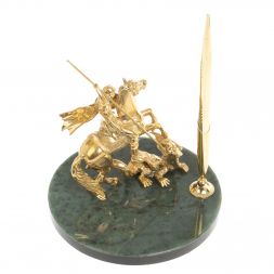 Статуэтка "Георгий Победоносец" с подставкой под ручку 15х15х21 см