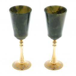 Фужеры "Свадебные" из нефрита Златоуст