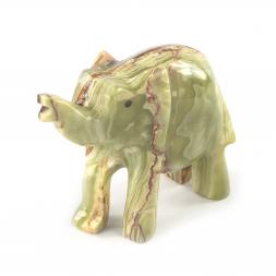 Фигурка "Индийский слон" камень оникс 12,8х5х11,2 см (5)