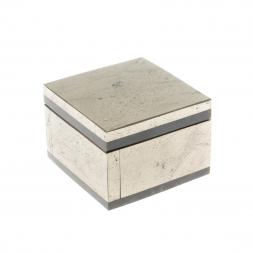 Шкатулка из пирита 6,5х6,5х4,5 см