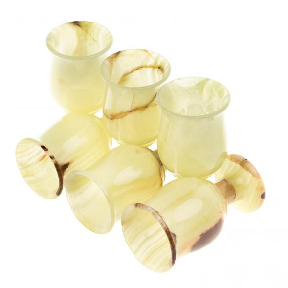 Набор бокалов из оникса 6,5х12 см 100 мл (2,5х5) 6 шт в коробке 123938