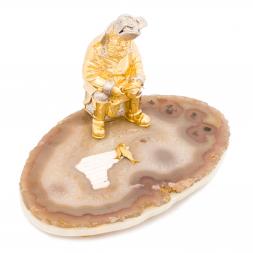 Подарочный набор "Рыбак" камень агат бронза