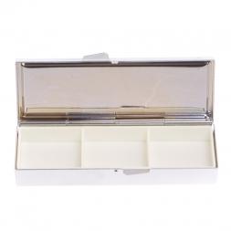 Таблетница на 3 отделения камень лабрадор цвет серебро