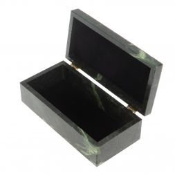 Шкатулка из яшмы и змеевика 18,5х9х7,5 см