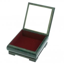 Шкатулка "Хозяйка медной горы" из змеевика 18х18хх8 см