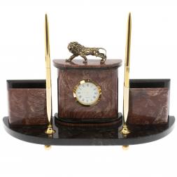 Настольный прибор "Лев" из лемезита