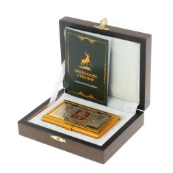 Карманная визитница "Георгий Победоносец" Златоуст