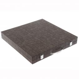 Шахматы бронзовые "Римские" доска змеевик 40х40 см