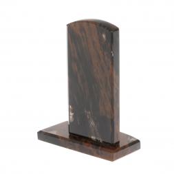 Икона настольная "Образ пресвятой богородицы "Умиление"" камень обсидиан