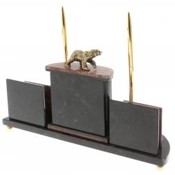 Настольный прибор "Медведь" из лемезита