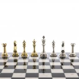 Шахматы турнирные "Стаунтон" доска 40х40 см мрамор