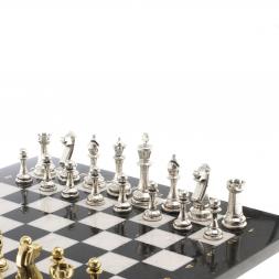 Шахматы турнирные "Стаунтон" доска 40х40 см мрамор
