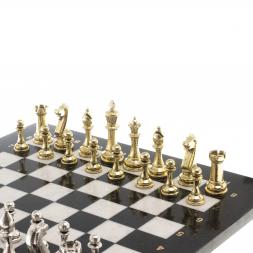 Шахматы турнирные "Стаунтон" доска 40х40 см мрамор