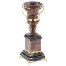 Каменная ваза "Медичи" из креноида с бронзовым литьем