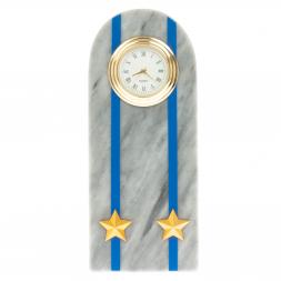 Часы-погон "Подполковник МЮ " камень мрамор
