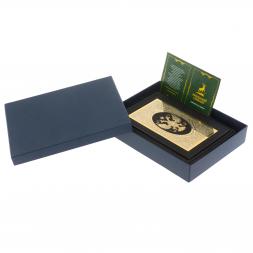 Ежедневник "Герб России" А5 обложка из черной кожи Златоуст