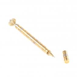 Подарочная шариковая ручка "Герб России" в деревянном футляре Златоуст