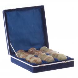 Набор стаканов 6 шт из камня оникс 160 мл 6,3х9,5 см в футляре (2,5х4)