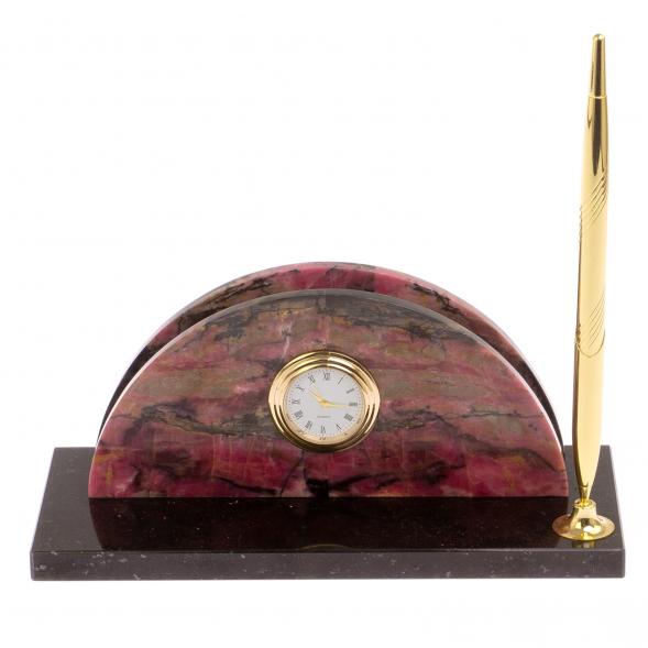 Настольный мини-набор &amp;quot;Овал&amp;quot; камень родонит 124973